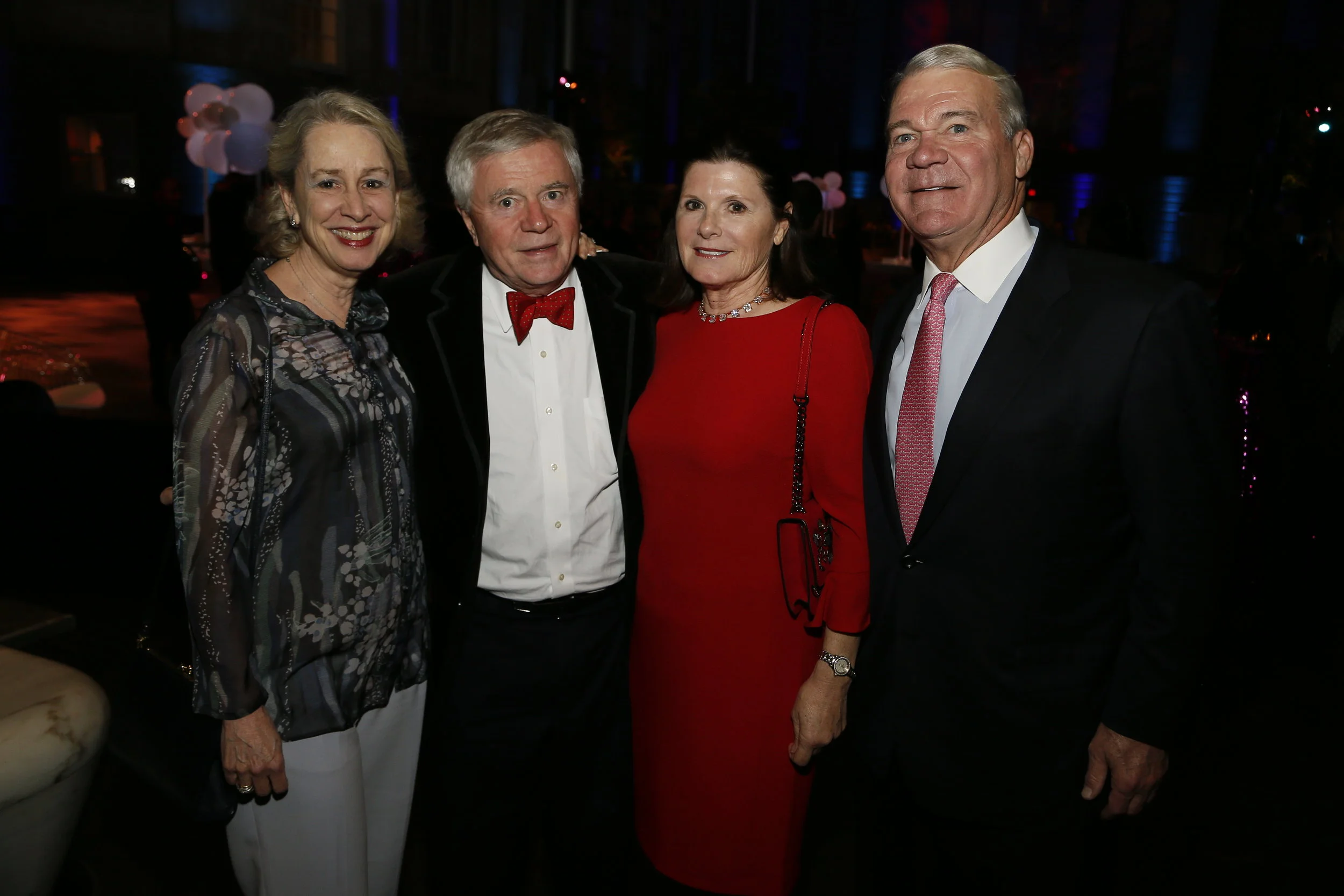 Left to right, Wendy Wick Reaves, John Reaves, Patricia Quealy Moore and Walter Moore attend the "Face Forward Artist Party" at the Smithsonian's National Portrait Gallery on Saturday, November 10, 2018, in Washington. ©Photo by Paul Morigi/AP Images for National Portrait Gallery)