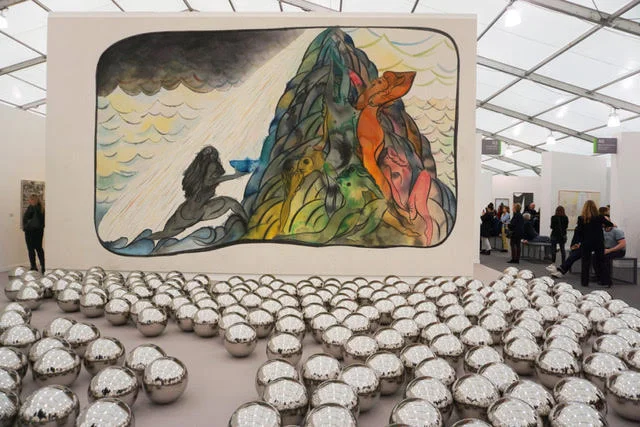 Yayoi Kusama and Chris Ofili. David Zwirner Gallery