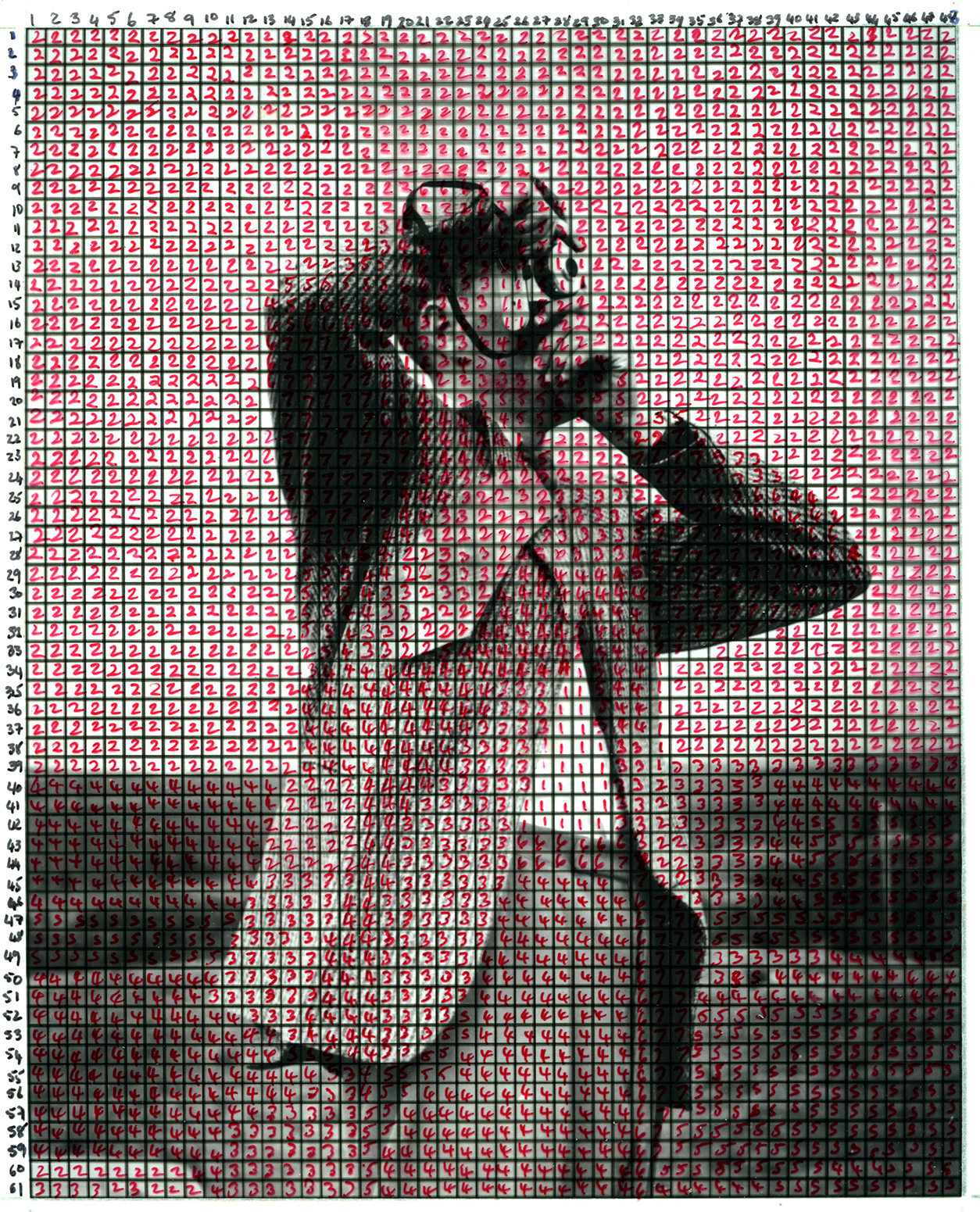 Clare Strand. The Discrete Channel with Noise : Information Source #3, 2018 © Clare Strand