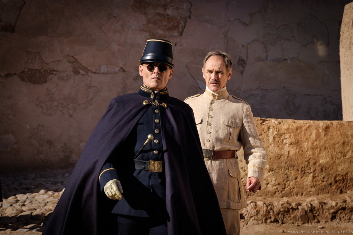  ©Live For Film, Johnny Depp and Mark Rylance in “Waiting for the Barbarians” 2020 Directed by Ciro Guerra. 