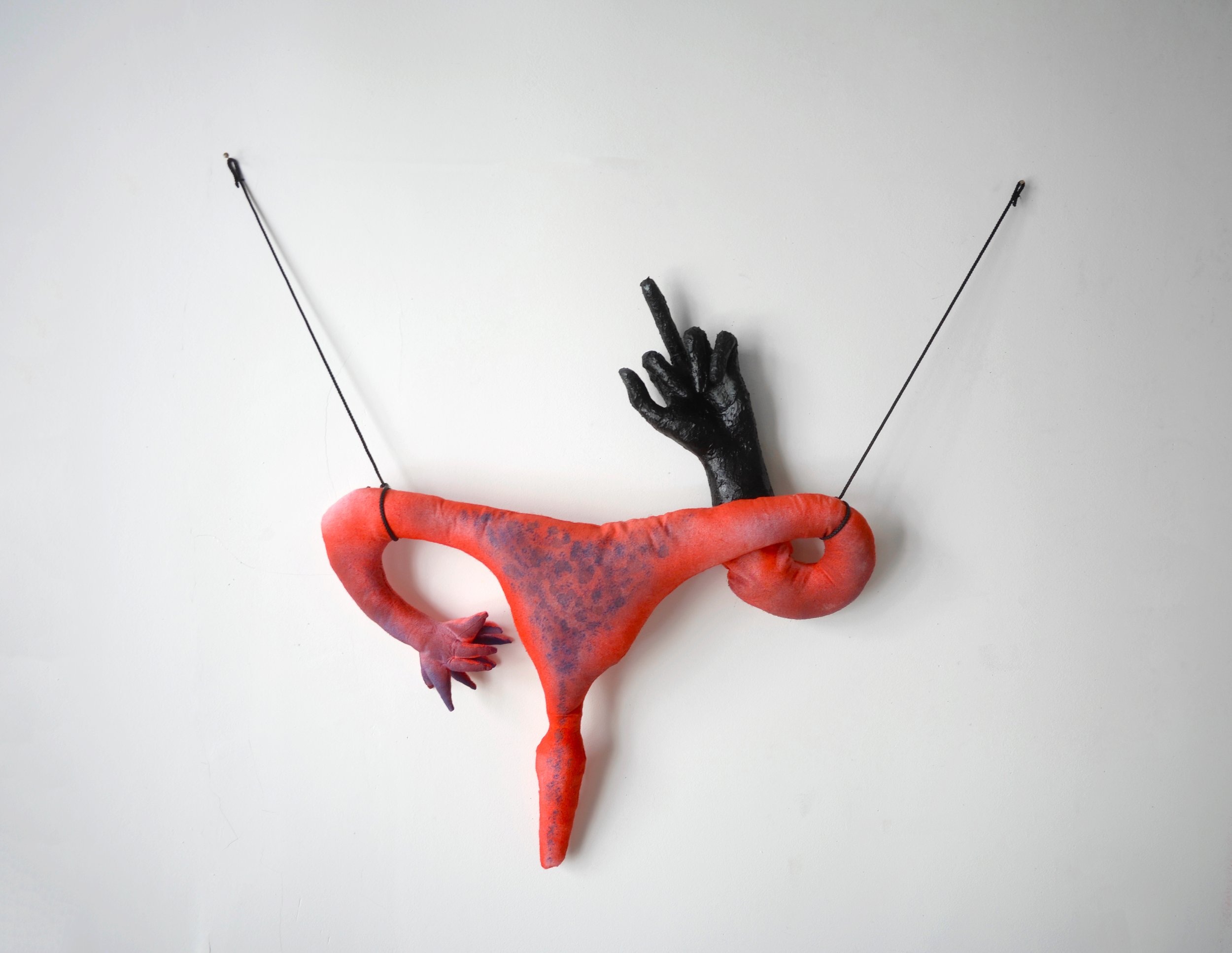 Annette Messager, The Finger of Honor Uterus, 2021. 72 x 77 × 10 cm. Courtesy Marian Goodman Gallery, Paris, London, New York. Photo: Atelier Annette Messager. © Adagp, Paris, 2022
