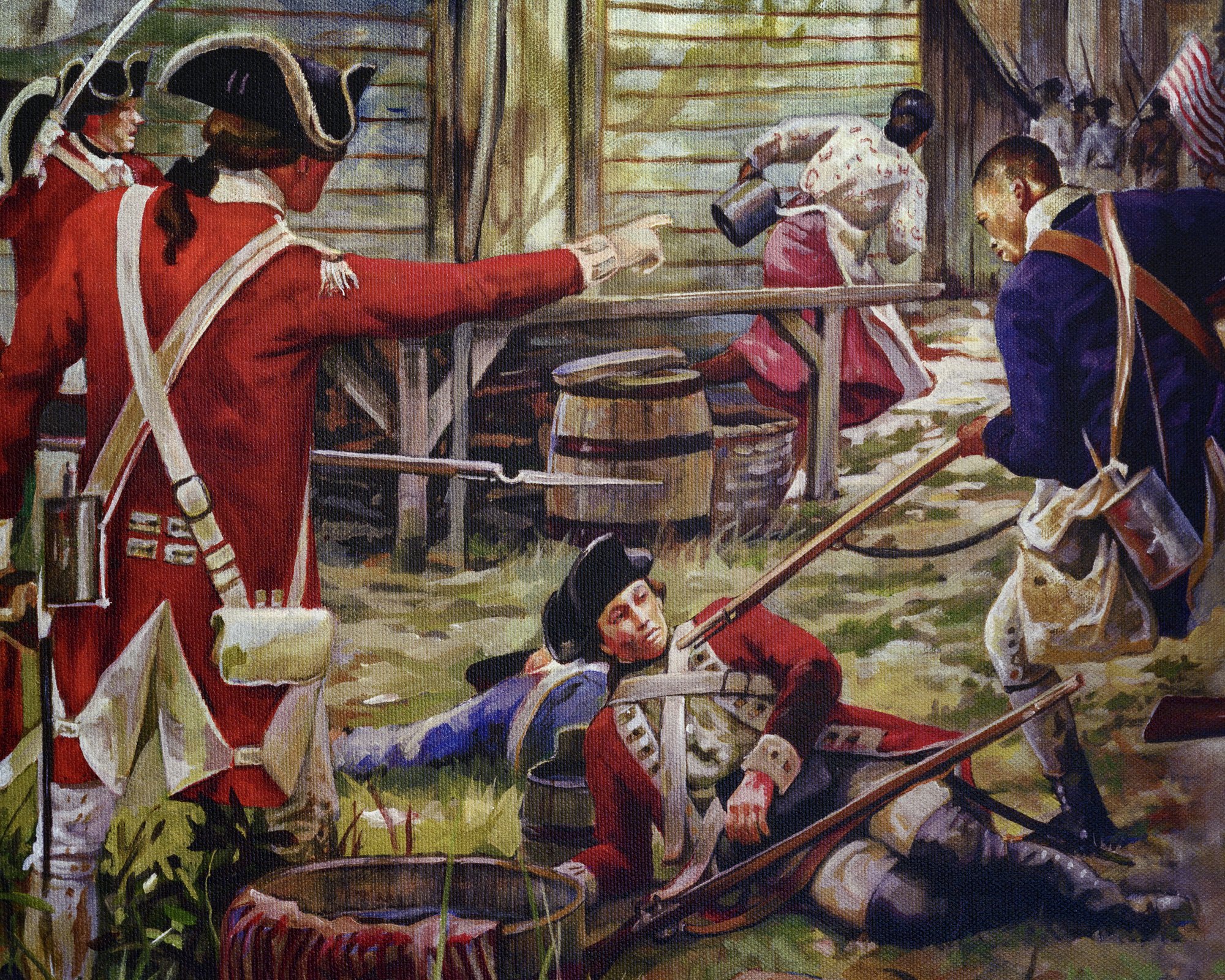 Revolutionary War Painting, High Street Inn