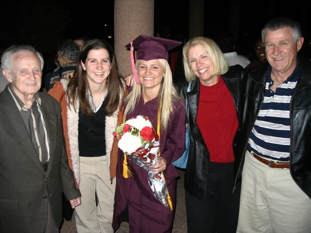 College graduation, with family. 2004