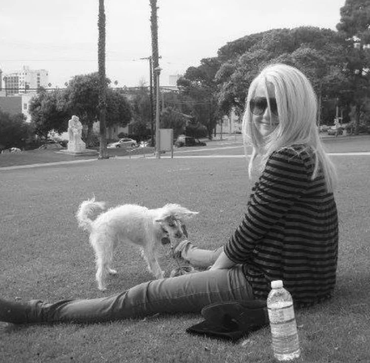 Cookie and I at Hotchkiss Park in Santa Monica in 2009.