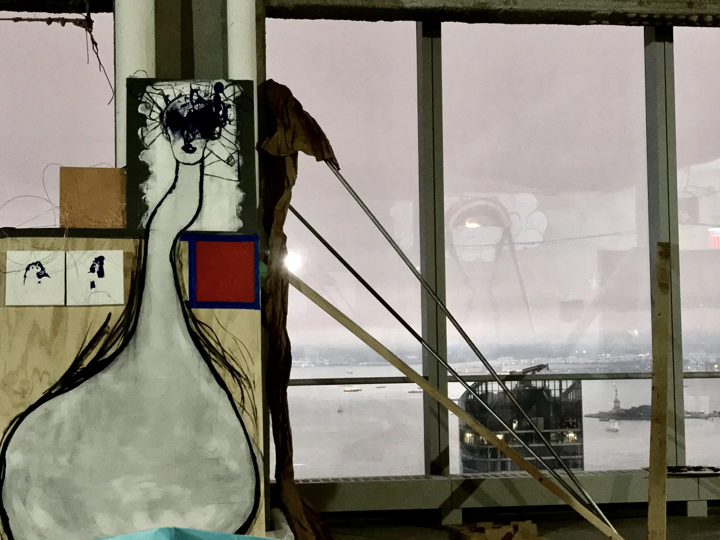 Studio process a drawing in space