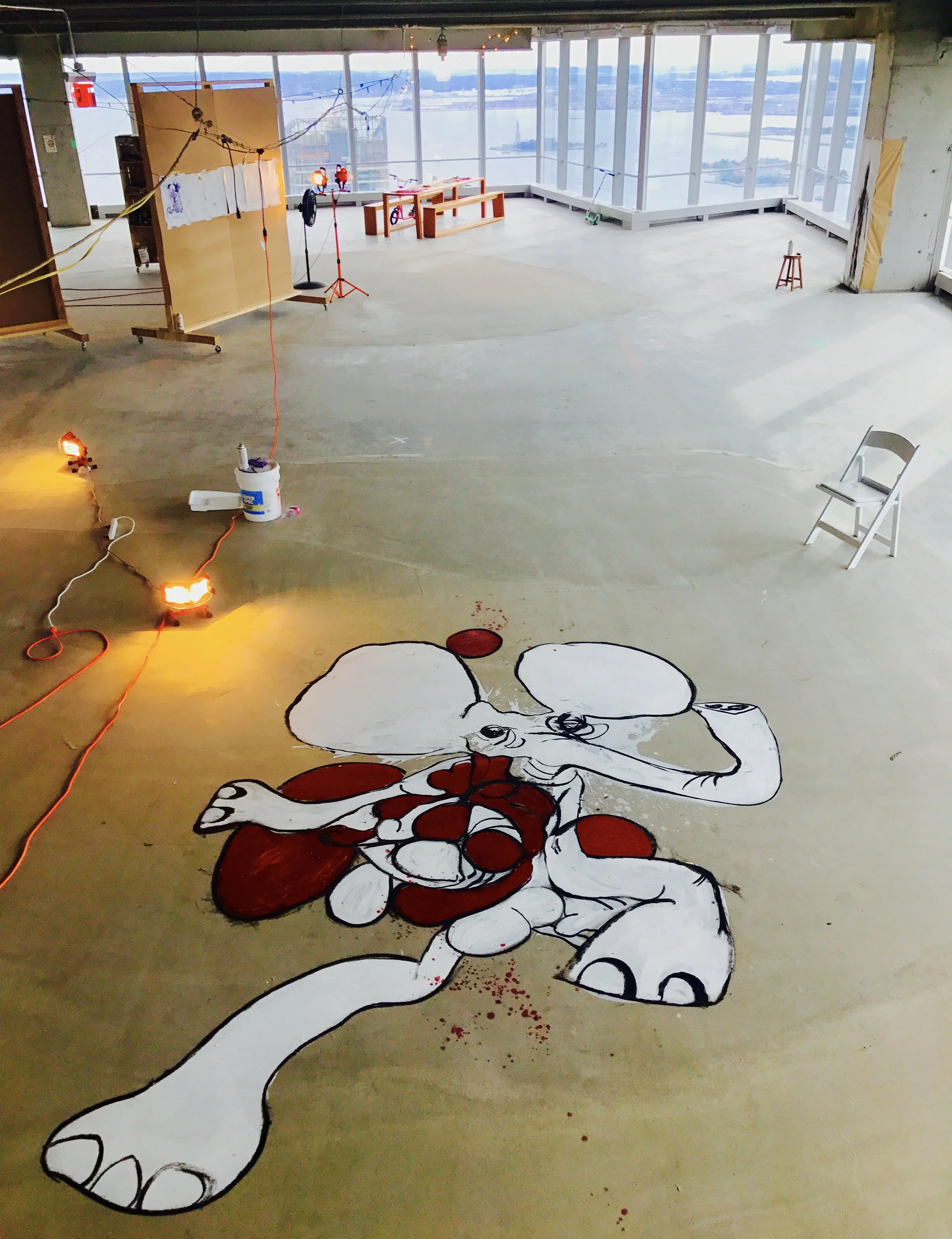 Floor piece homage to Tom Friedman