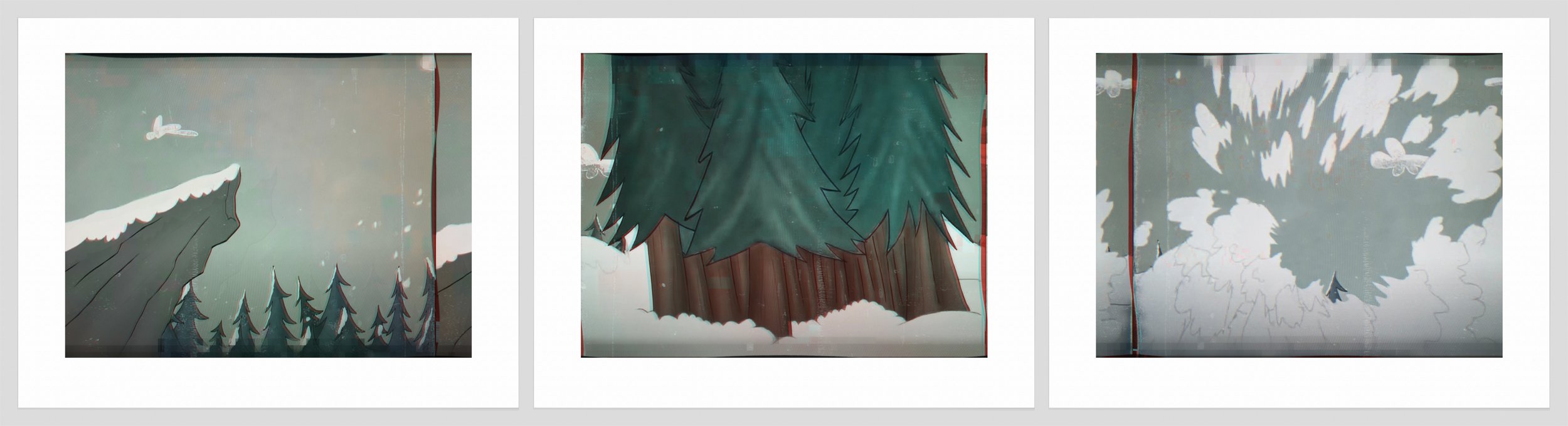 1224 a, b, c. Cliff, Firs, Avalanche.jpg