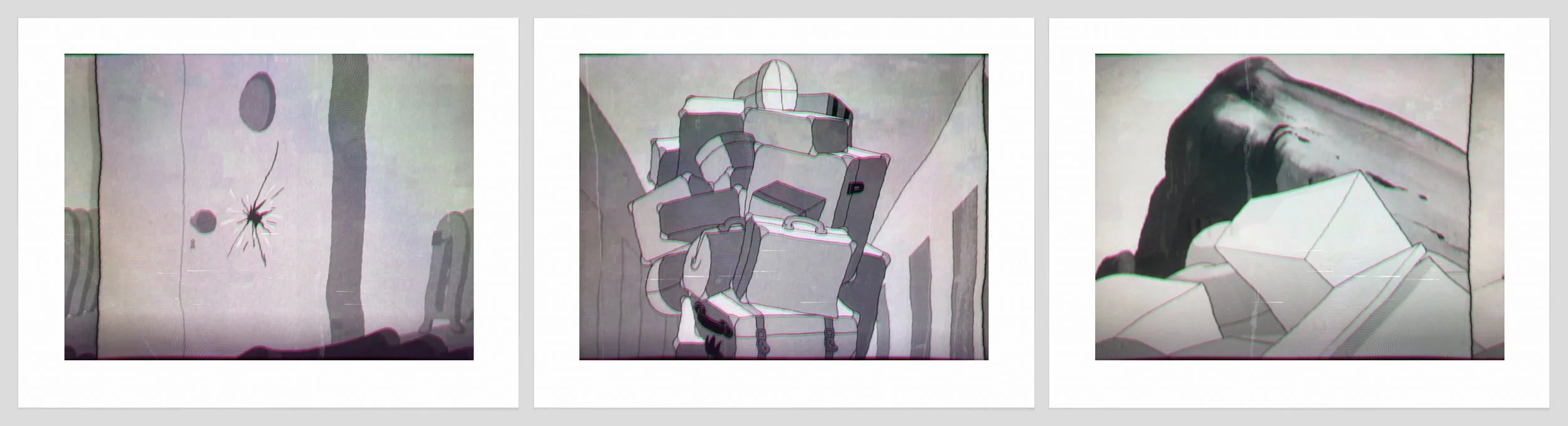 1427 a. b, c.  Cracks, Suitcases, Cliff.jpg