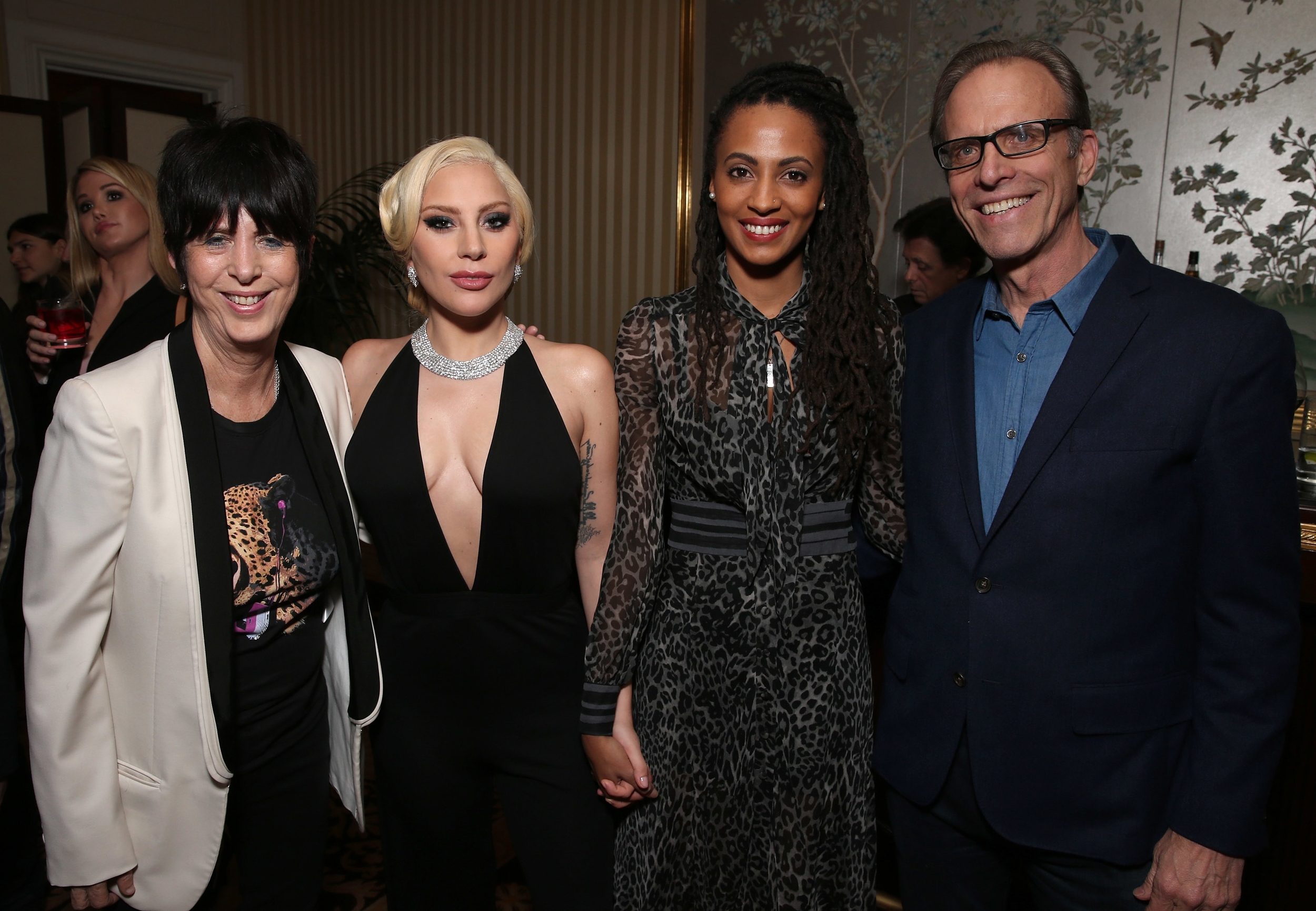  Kamilah Willingham with Diane Warren, Lady Gaga, and  The Hunting Ground &nbsp;director Kirby Dick following a special performance of "Til It Happens to You" 