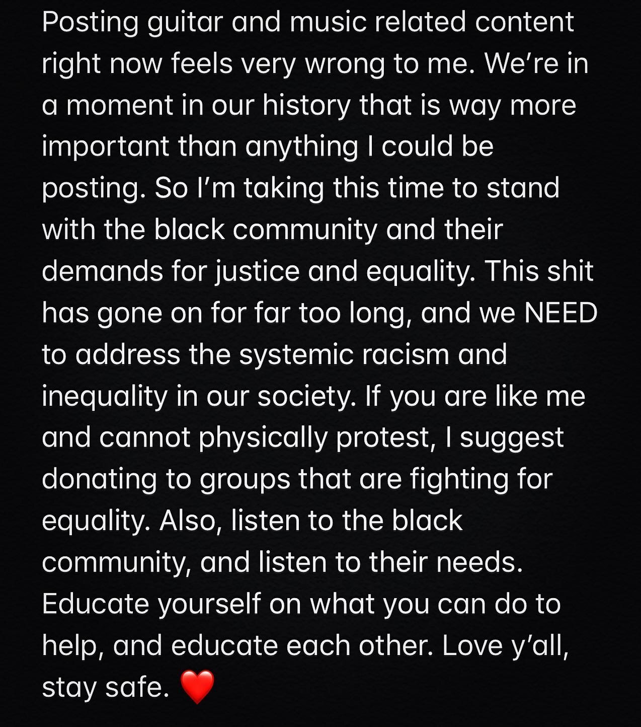/// EQUALITY /// Here are some accounts that can use our support. Please donate if you can. @mnfreedomfund @unicorn.riot @blackvisionscollective @reclaimtheblock and there&rsquo;s a link in my bio for the George Floyd Memorial fund. Love y&rsquo;all.