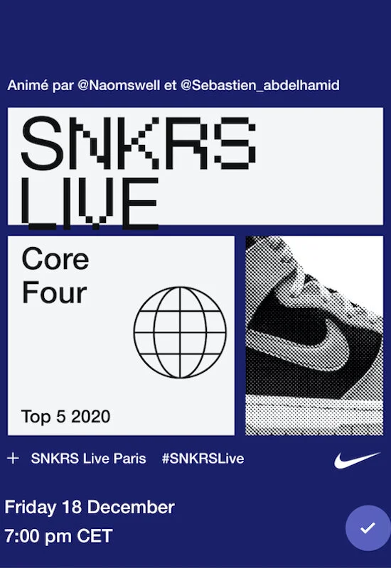 Animation du Nike SNKRS Live #2