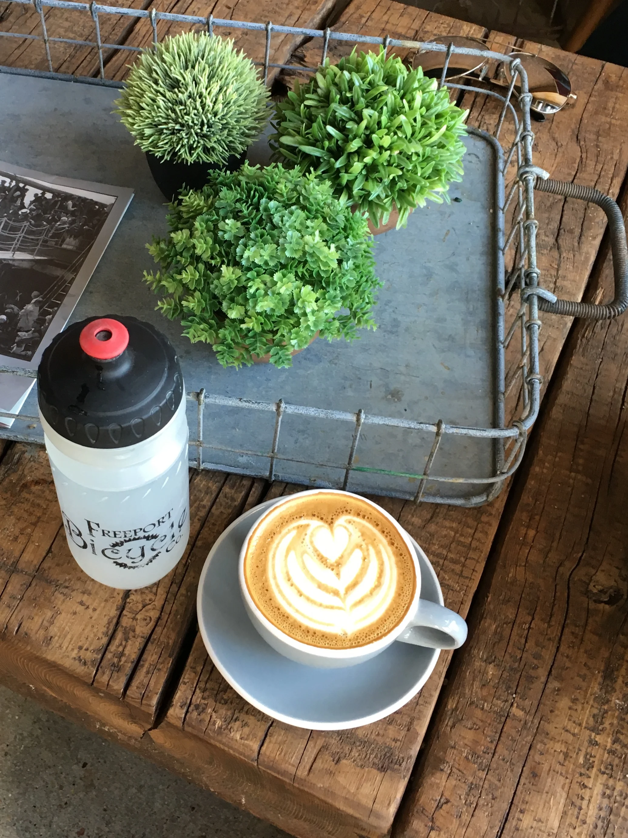 Route recon started with a stop at a local shop for a proper Cappuchino