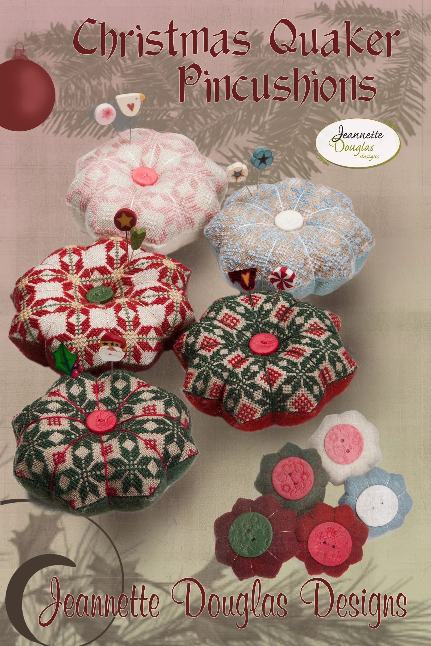 Christmas Quaker Pincushions