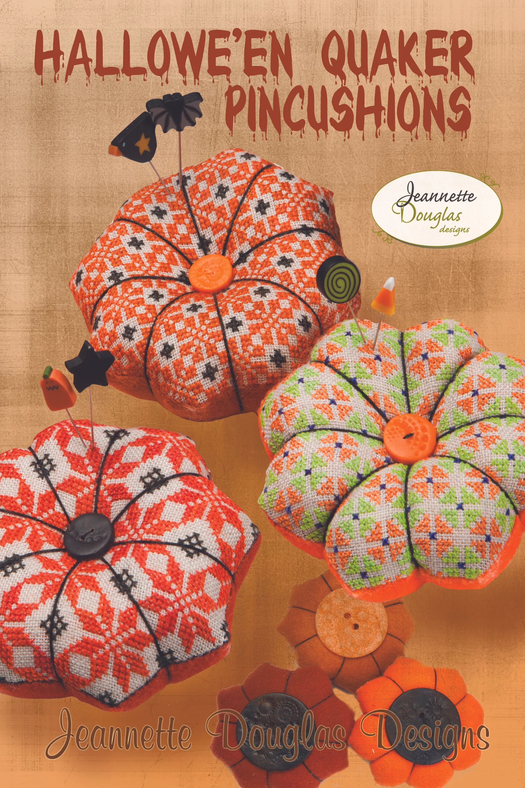 Halloween Quaker Pincushions