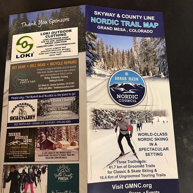 Stop by and grab a map from the Grand Mesa Nordic Council. They do a great job of keeping the trails fresh  and for that we say Thank You!  #westslopebestslope #grandmesa #crosscountryskiing @grandmesanordic
