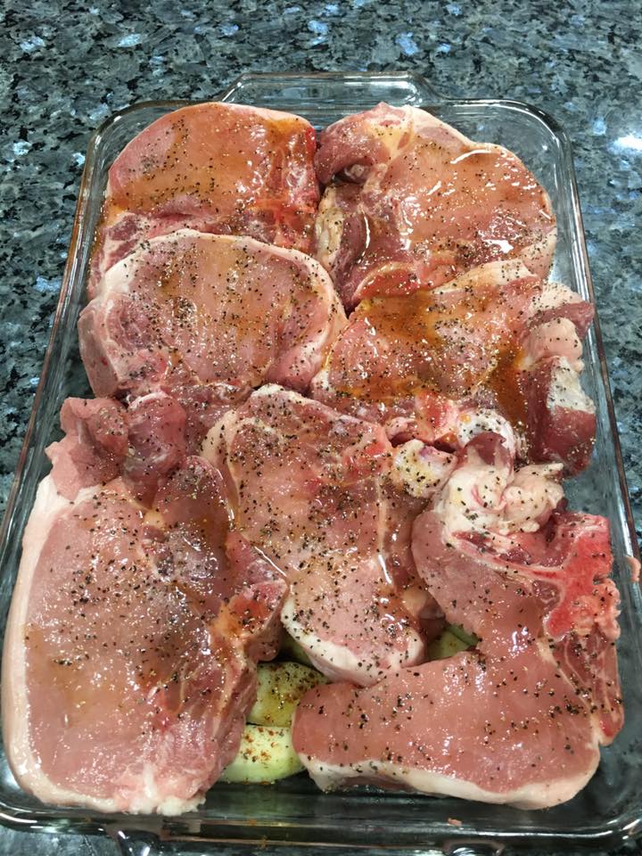 Baked Pork Chops with an Apple Glaze