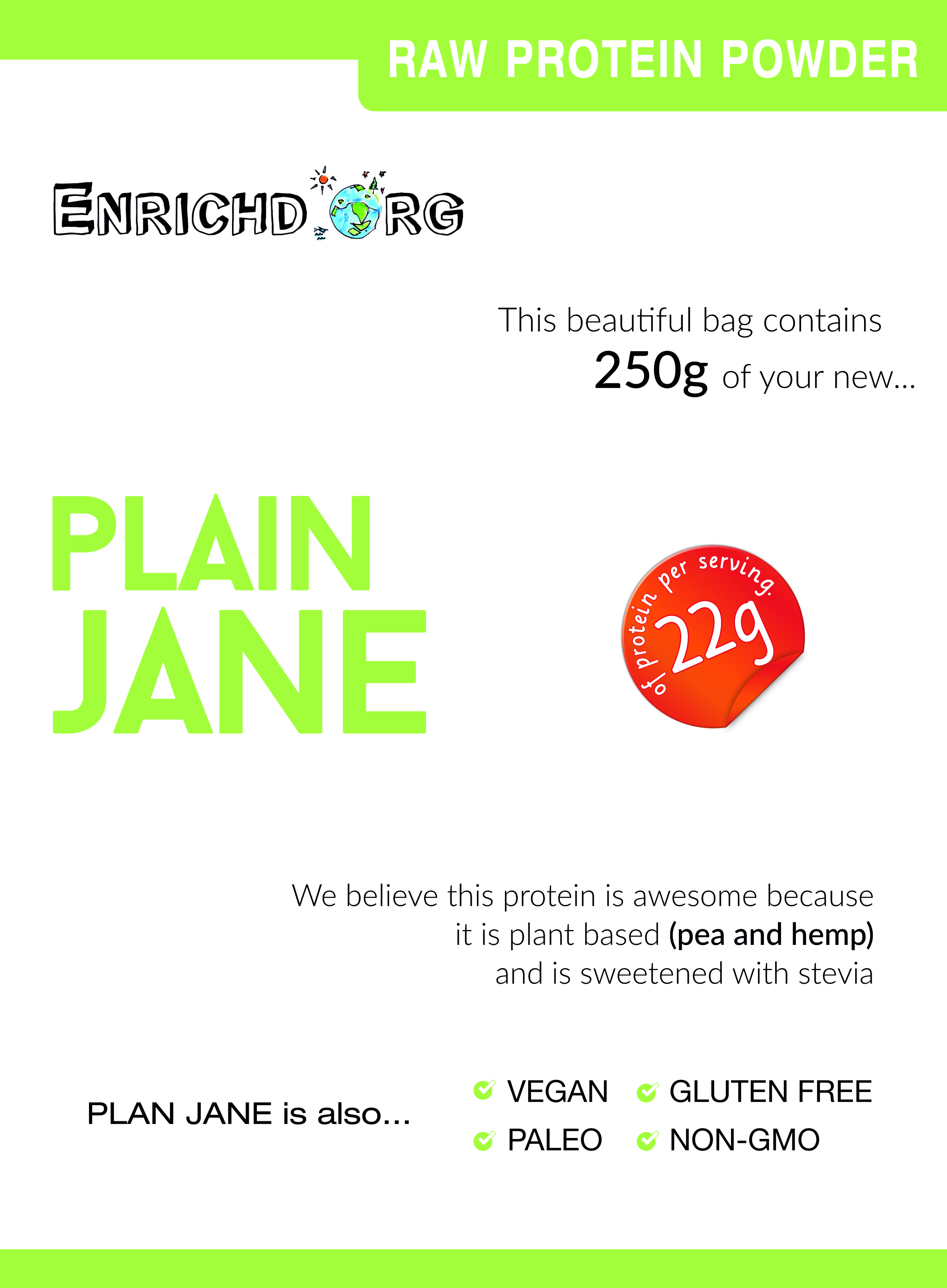 5 x (or more) 250g PROTEIN (PLAIN)