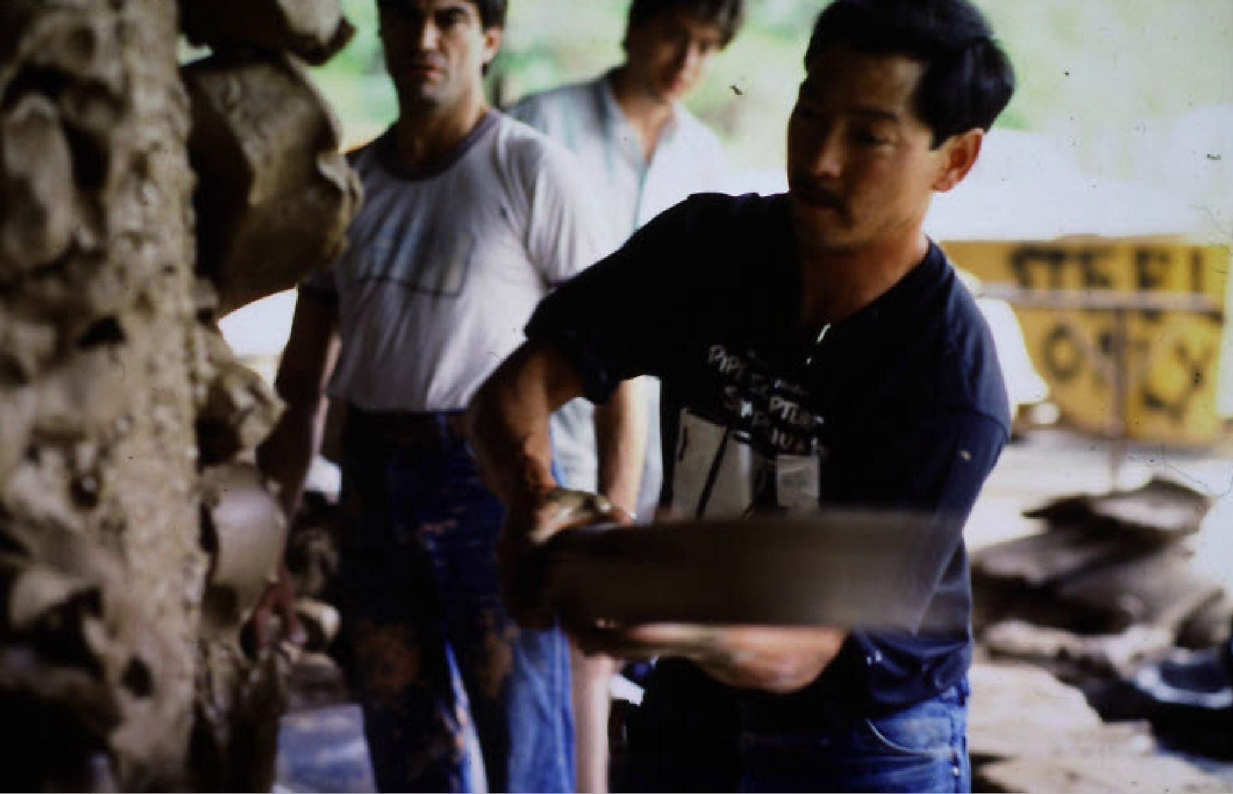 John Toki works on Clay Circa 1985.