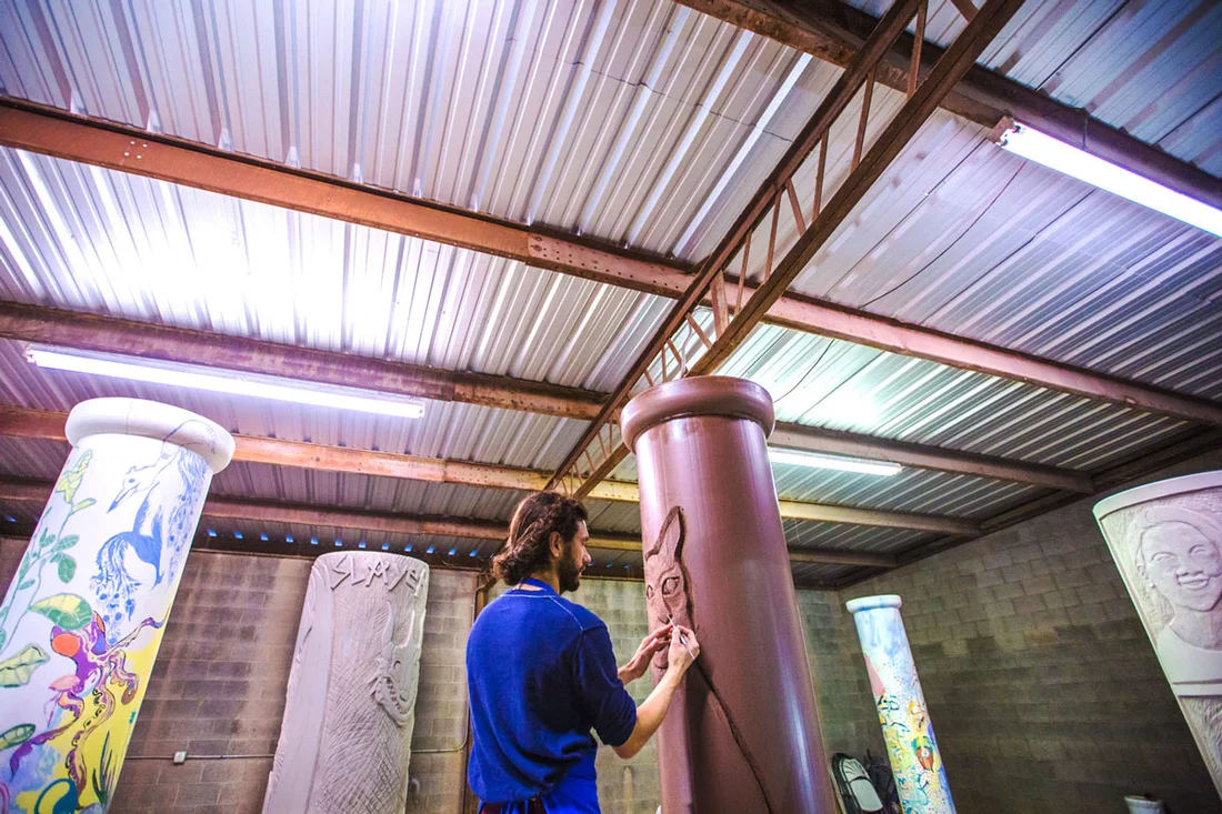 Tom Franco at Mission Clay. Photo by Alex Diana. Courtesy of Tom Franco and Metric Cosmetics.