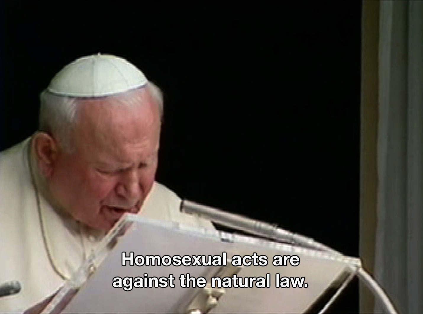 Pope John Paul II speaks