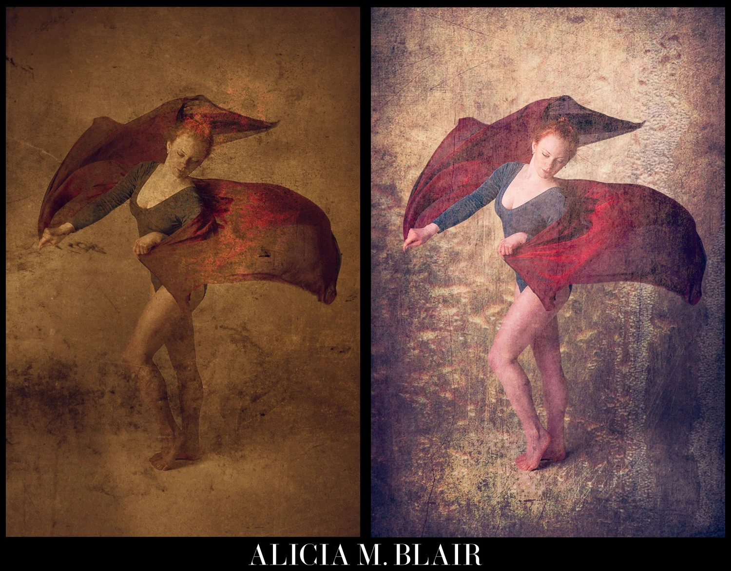 Before & After of Fabric Wings