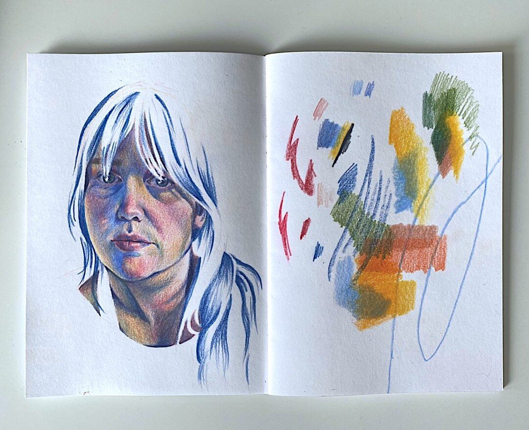 sketchbook : self portrait in colour pencils

#sketchbook #colourpencil #drawing #portraitdrawing