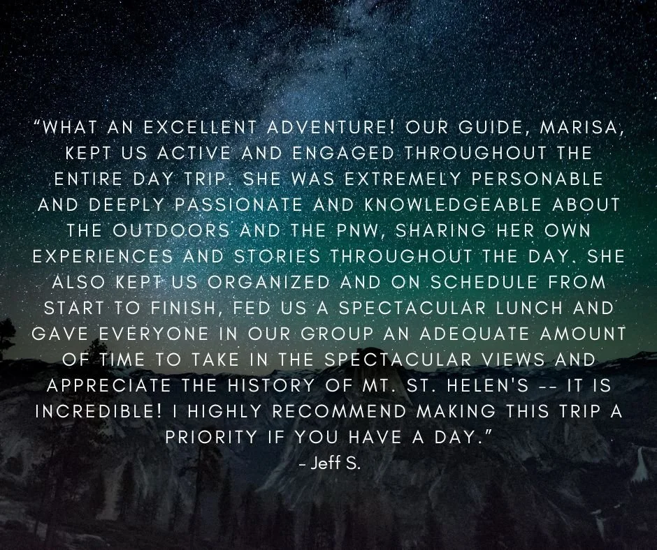 “IT WAS A BEAUTIFUL DAY FOR A HIKE AT MT. RAINIER AND MARISA WAS A FANTASTIC GUIDE. COFFEE & BREAKFAST TREATS; LUNCH, BEVERAGES - INCLUDING WINE - & COOKIES FOR DESSERT. IN OUR 2.5 MILES UP THE MOUNTAIN, MARISA POINT.jpg