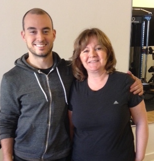 Mary McDowell (right) and her coach Andre (left)
