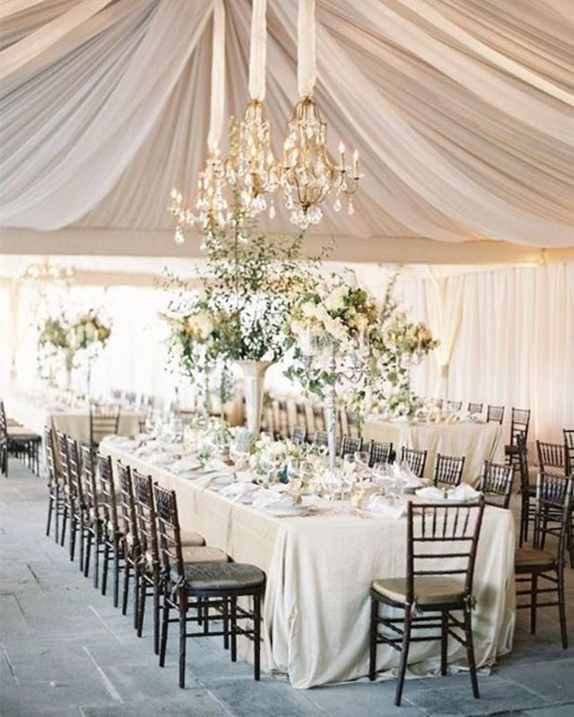 Stunningly soft and beautifully romantic reception space!
.
Gorgeous soft nudes and layers of whites against the darker tones of the chairs. Beautiful palette!
.
Image via @oncewed. Event design @eastonevents, photo @josevilla, flowers @saipua