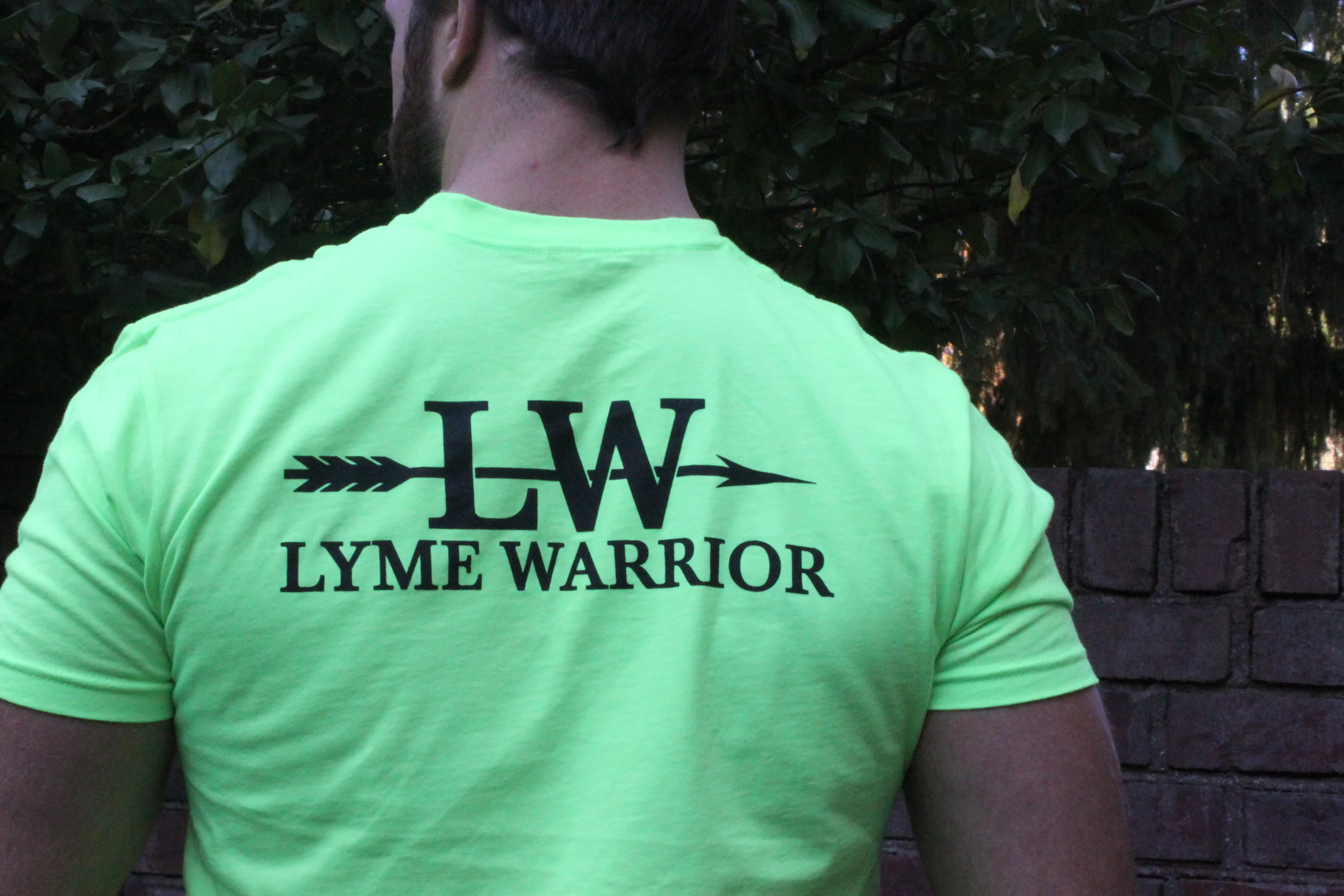 Lyme Warrior Back Logo Shirts (Crew Neck) ??? Lyme Warrior