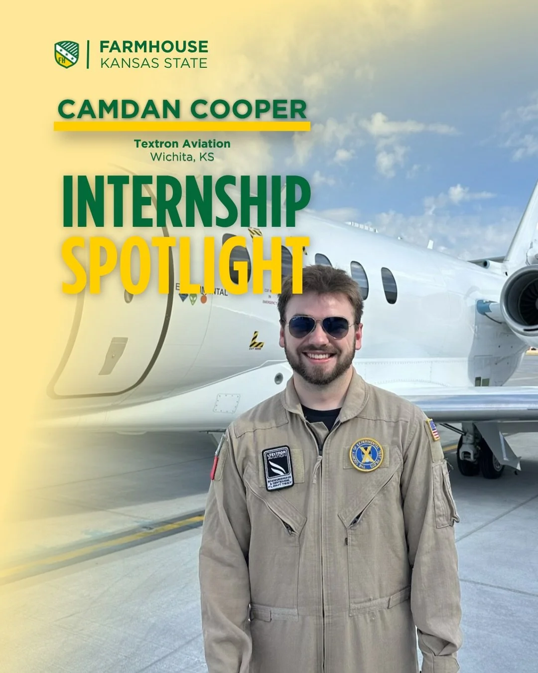 Internship Spotlight; Camdan Cooper and Carson Wolf!

This summer, Camdan Cooper is interning as an Avionics &amp; Electrical Systems Engineer with Textron Aviation in Wichita, Kansas. As a member of the Avionics, Navigation, and Spatial Orientation 