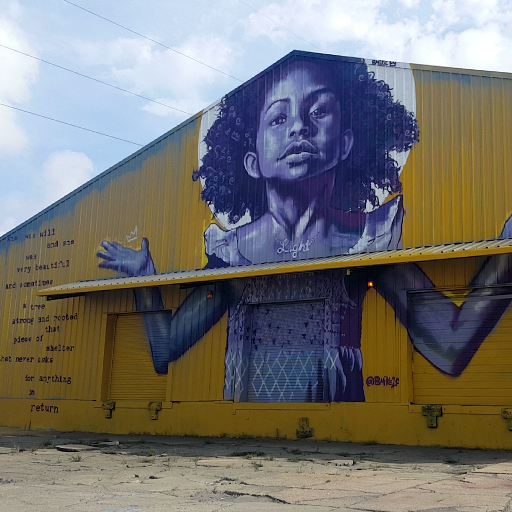 Mural by "Exhibit BE" artist Brandan Odums (Bywater neighborhood)