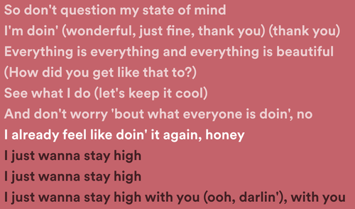 stay high lyrics