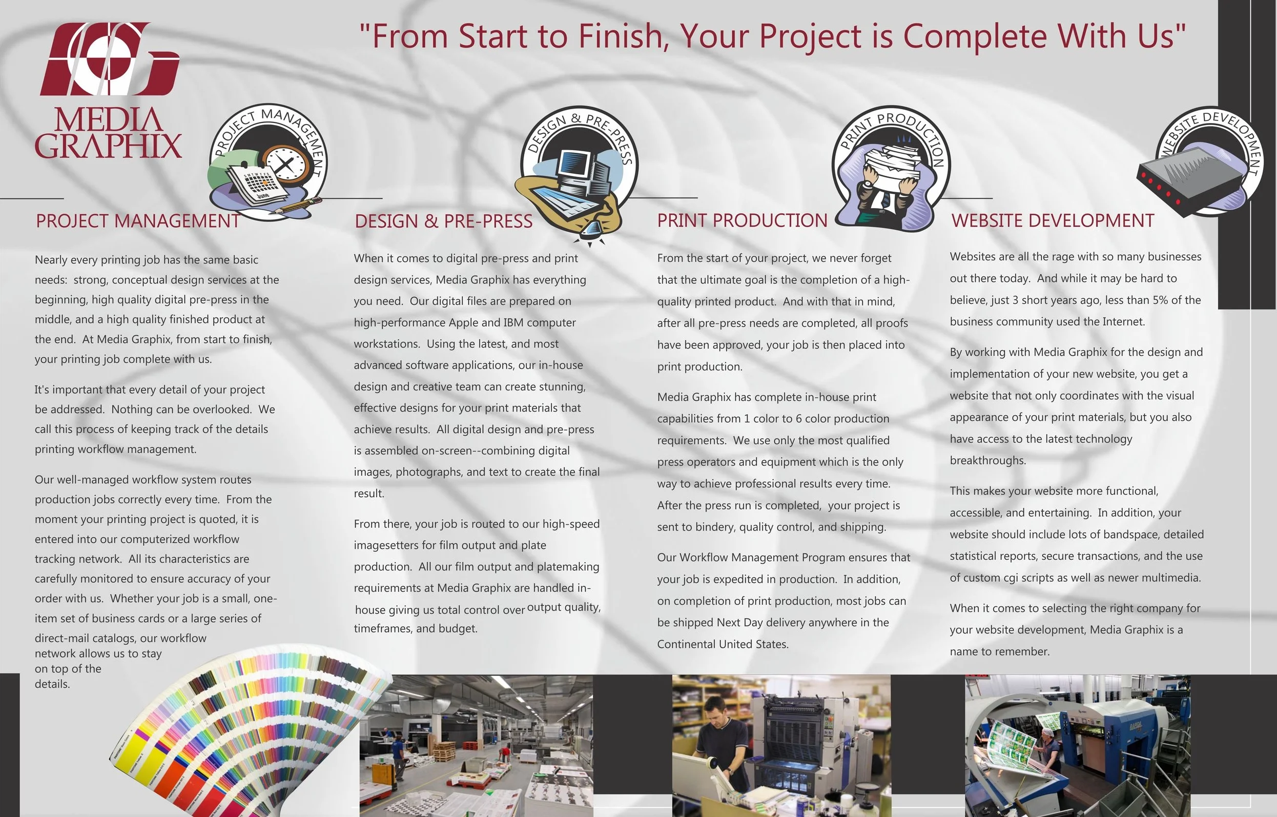 Media Graphix Lithographers Marketing Brochure--Interior