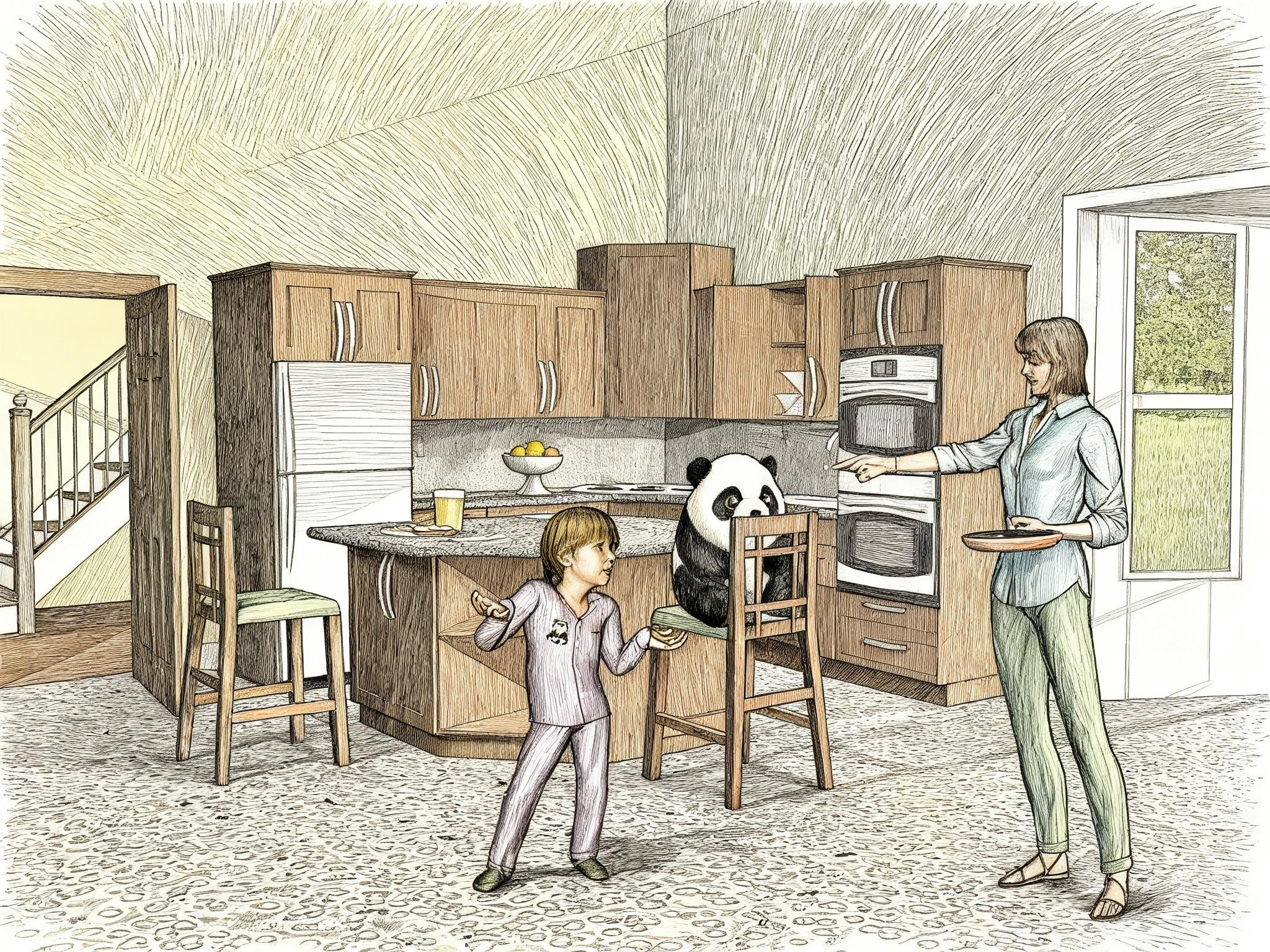 PJs at School Day:  Set 1--Kitchen