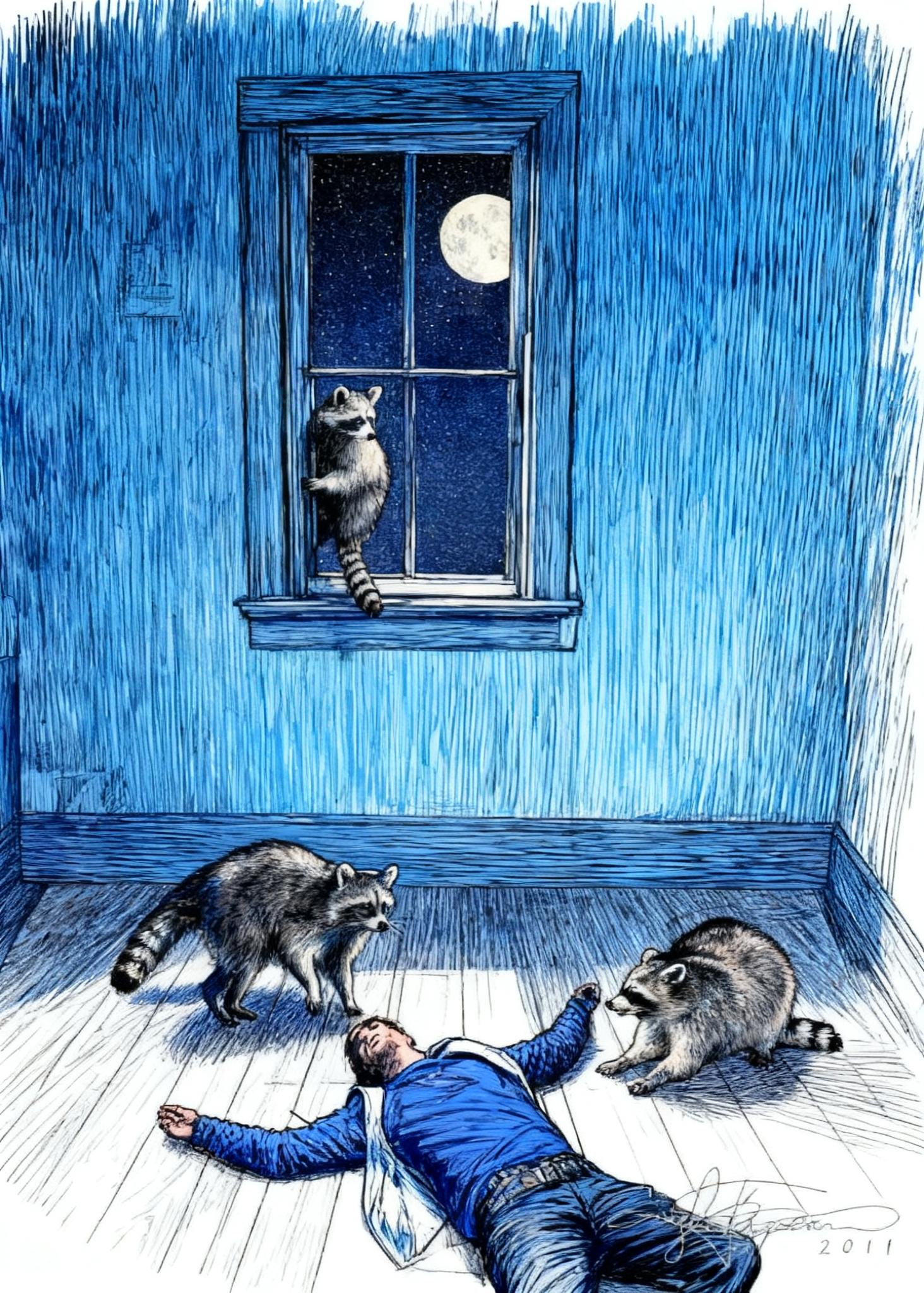 Racoons on the Hunt