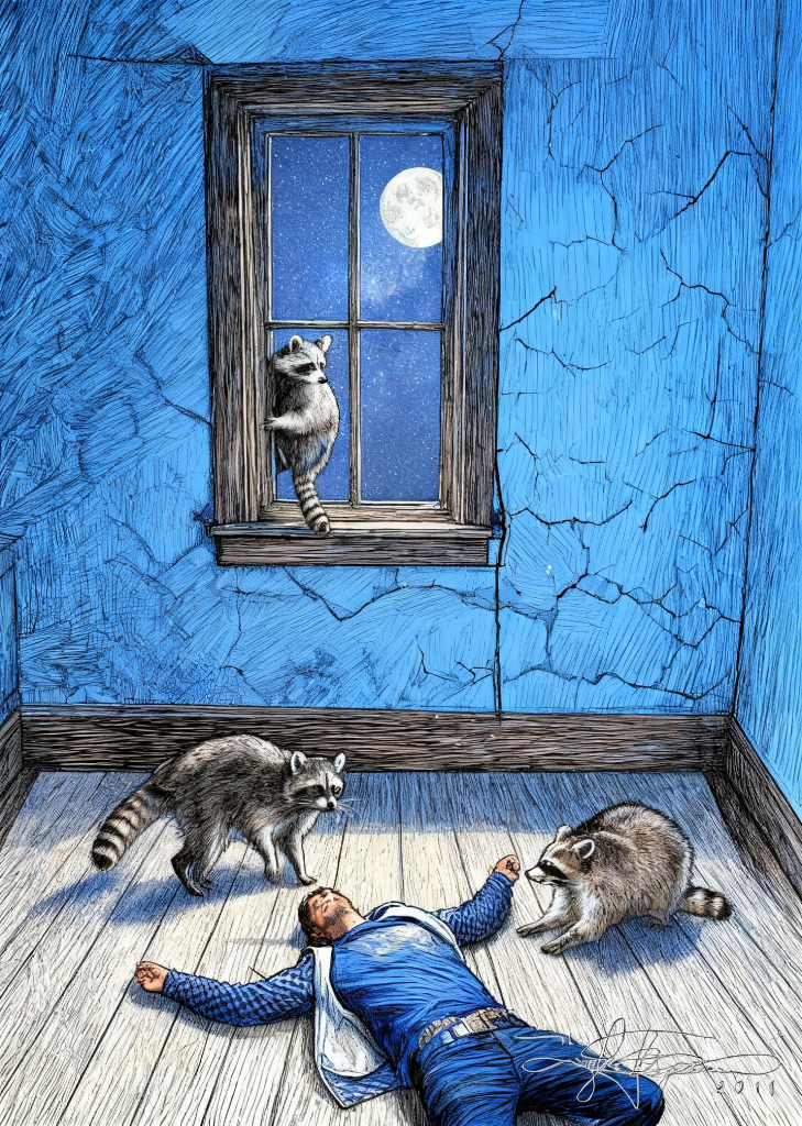 Racoon on the Hunt