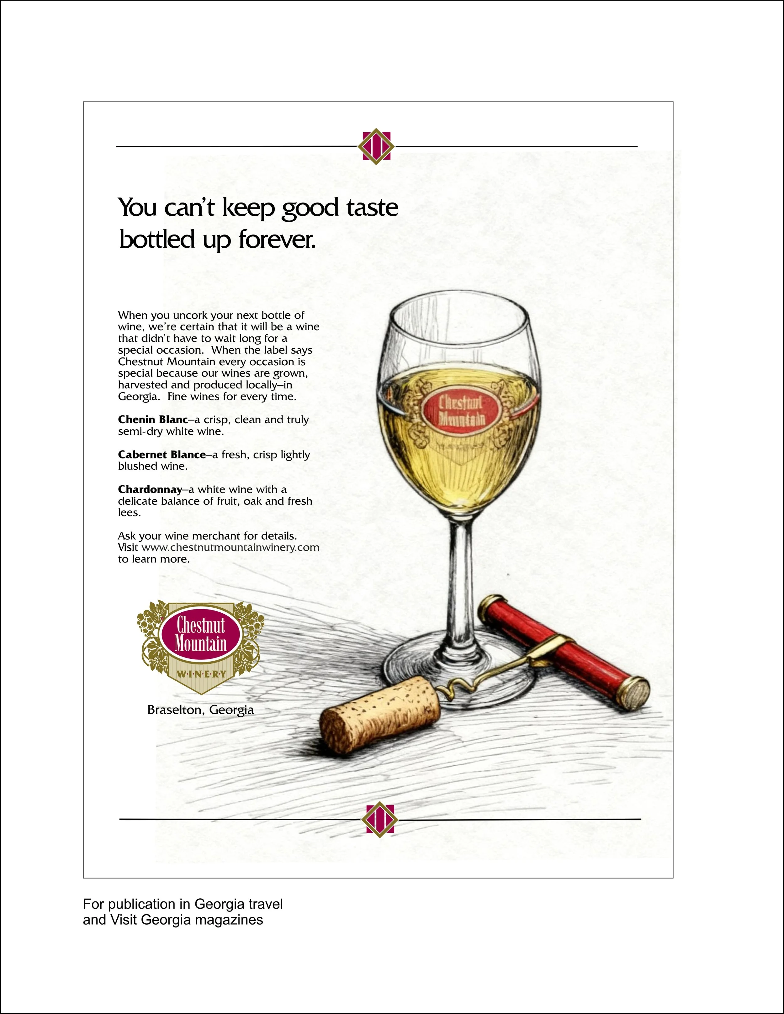 Chestnut Mountain Winery--advertisement