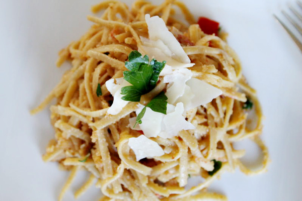 Whole Grain Linguine with Toasted Breadcrumbs