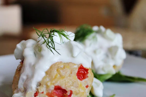 Greek Style Turkey Meatballs with Tzatziki Sauce