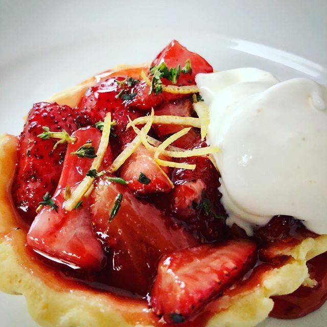 In honor of our 2020 graduates, we&rsquo;ve added some special menu items. Individual strawberry tarts with brown sugar cream (pictured). Plus citrus and rosemary glazed California king salmon, vegetable studded rice pilaf, or a flank steak family di