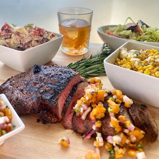 A new family meal added to the menu just in time for Fathers Day weekend! Includes one whole tri tip complete with horseradish creme and stone fruit pico, Roots Farms heirloom potato salad, cabbage and citrus salad, chili lime corn off the cob, and a