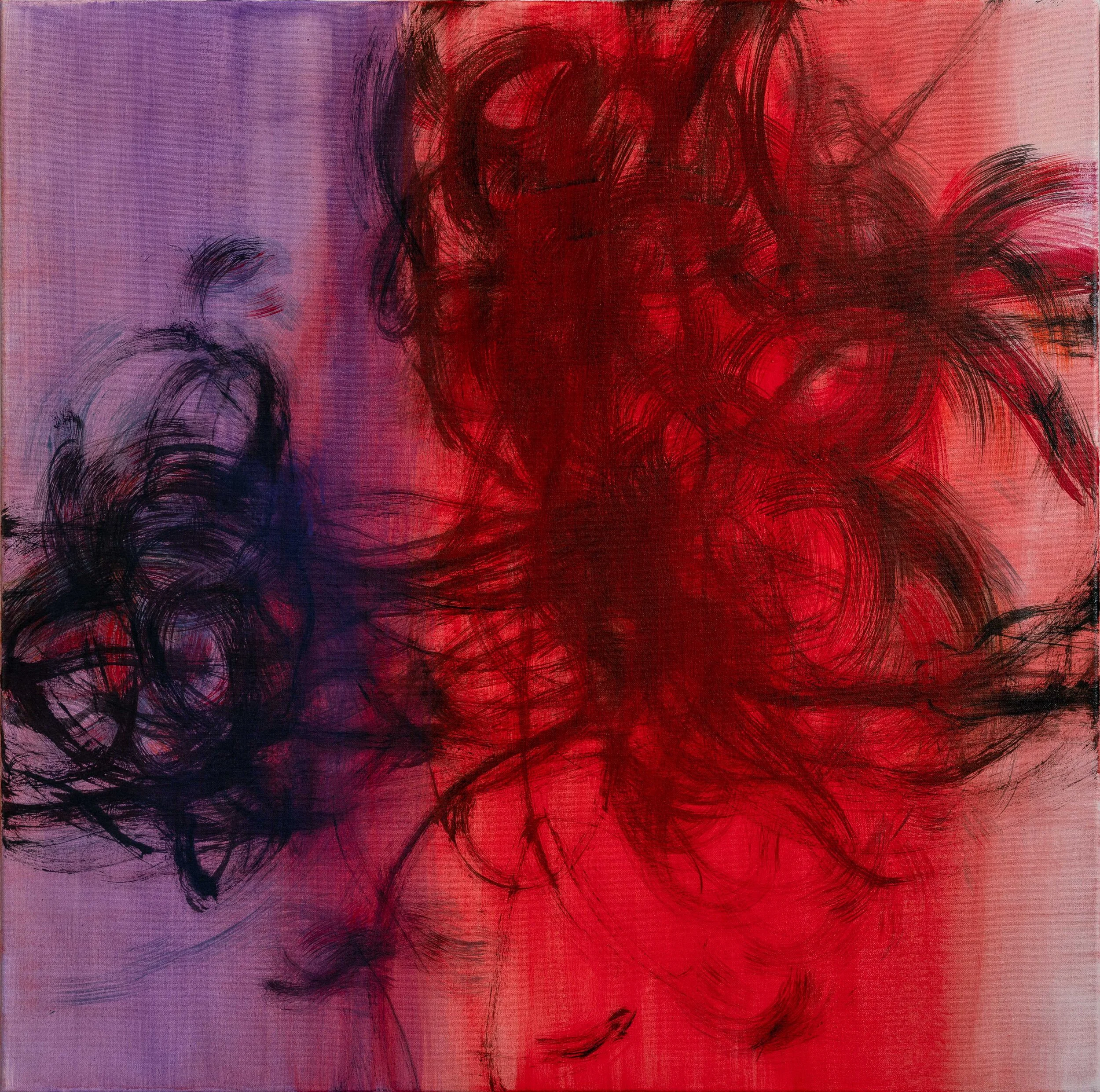 The unspeakable consequences of chaos, 75cm W x 75cm H x 3.5cm D, acrylics on canvas