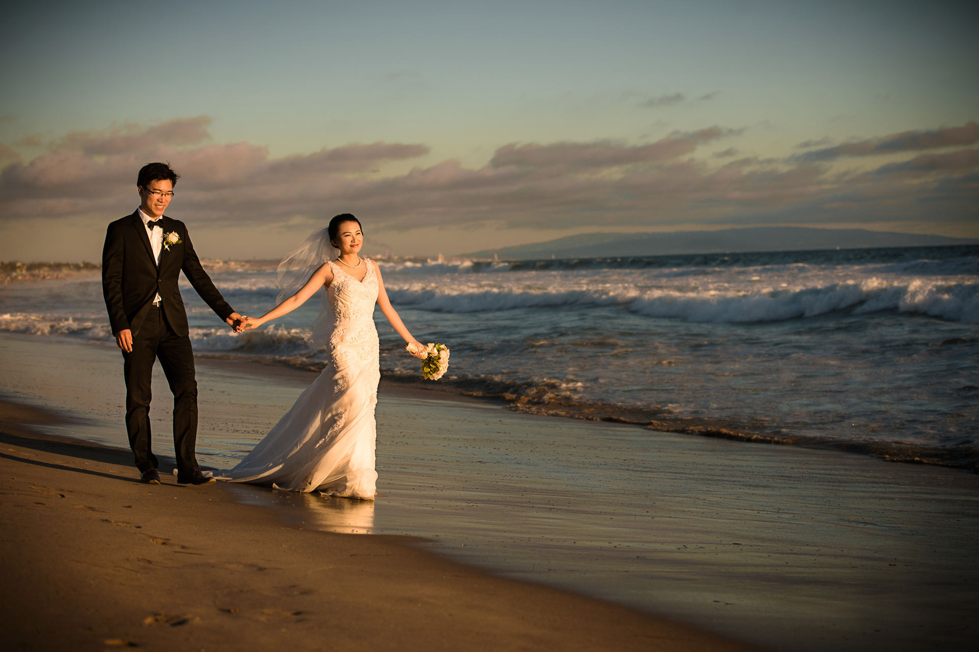 santa monica pre wedding 圣莫妮卡海边婚纱照