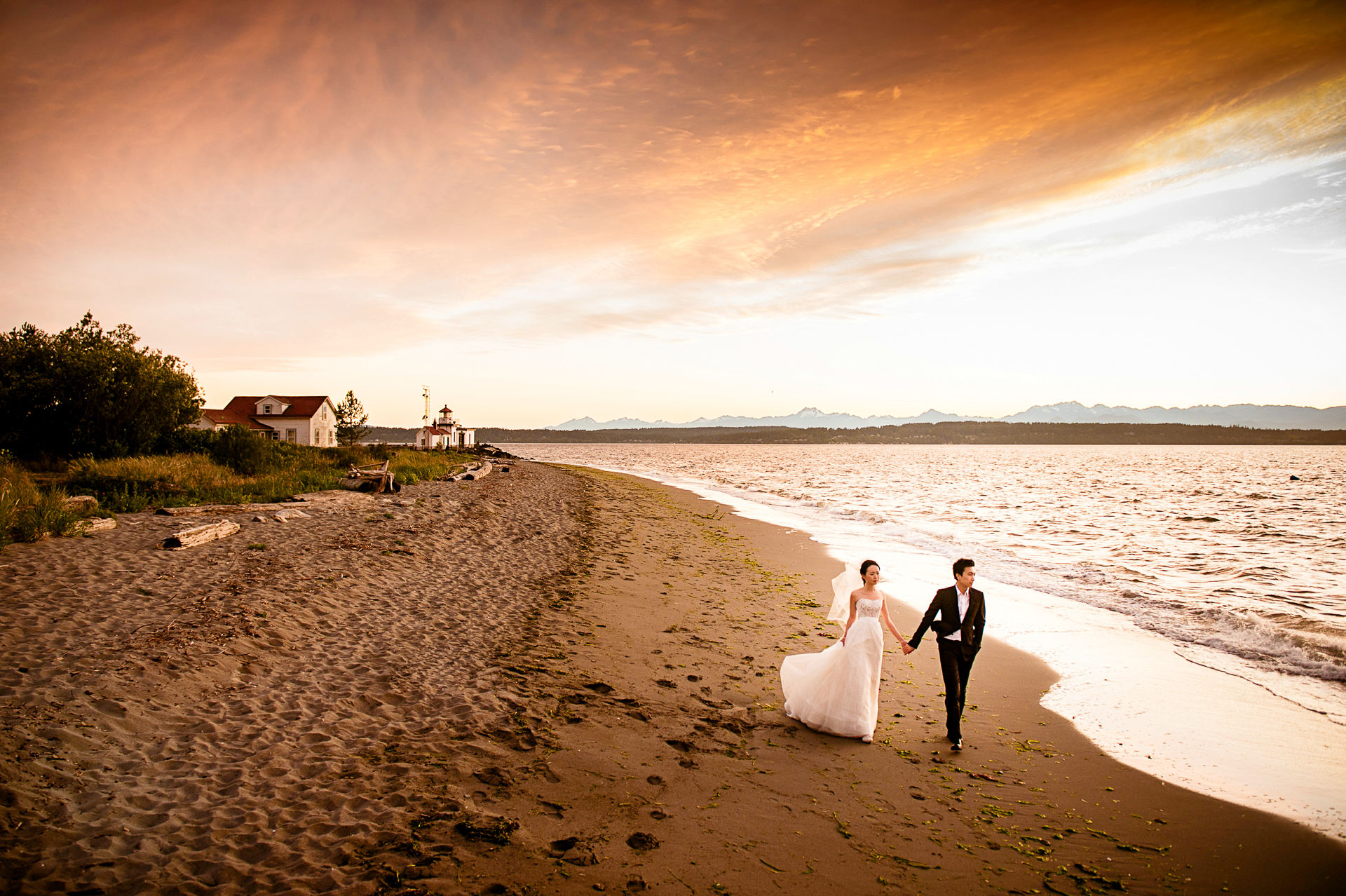 Seattle discovery park pre wedding 西雅图婚纱照