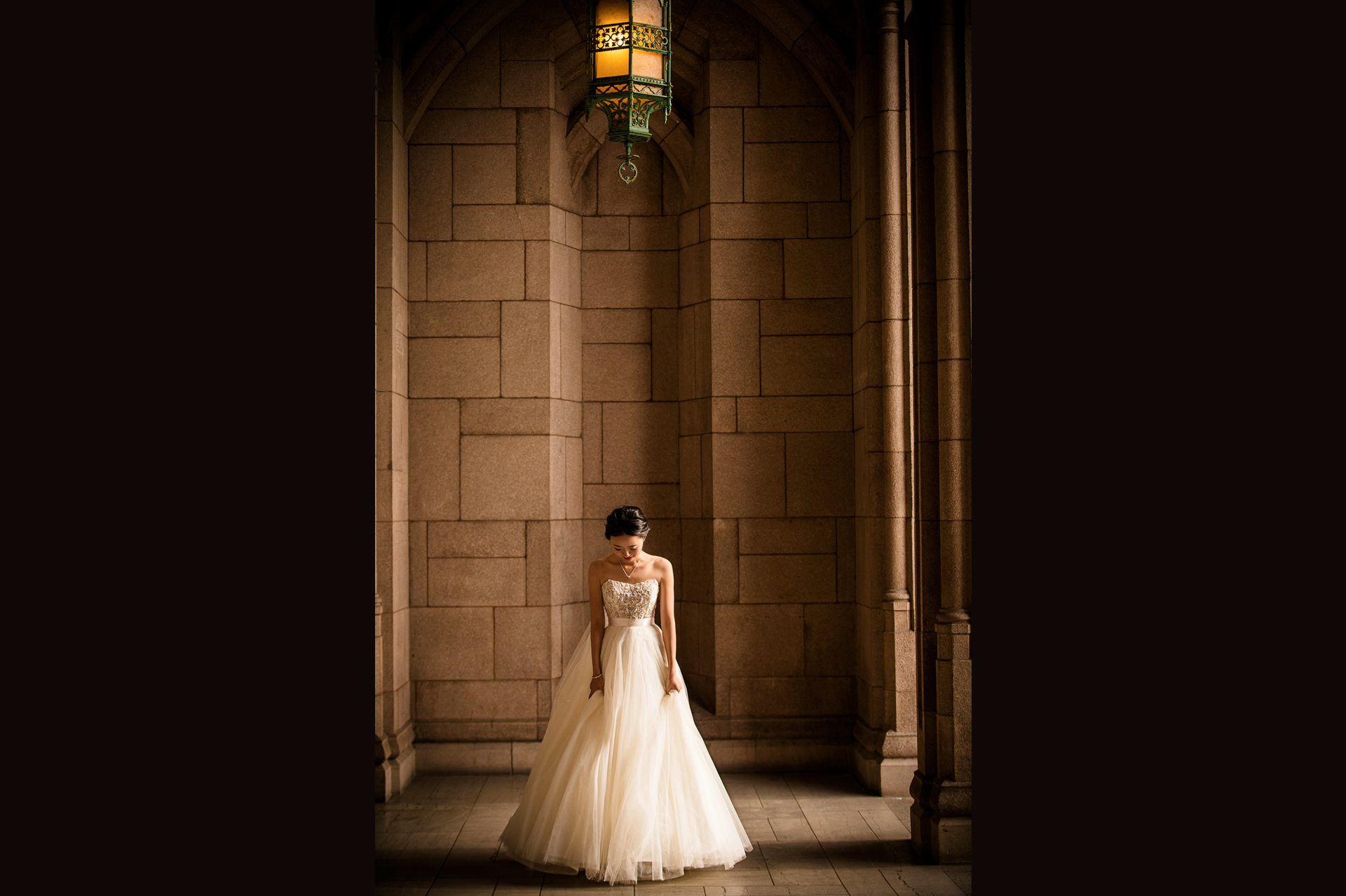 bride plays the dress 西雅图婚纱照