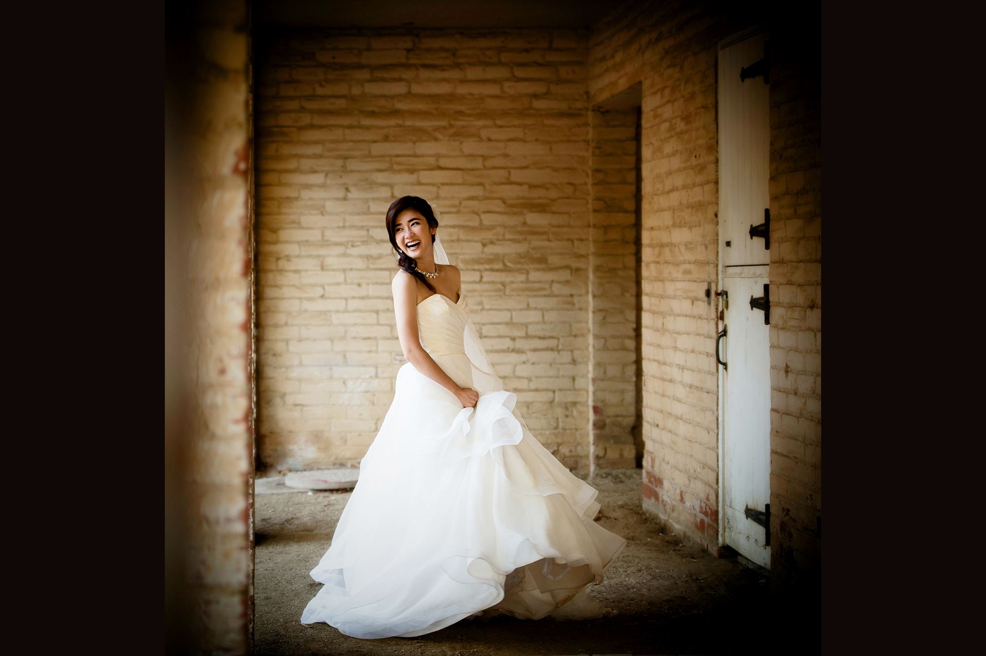 Happy Bride at topanga state park