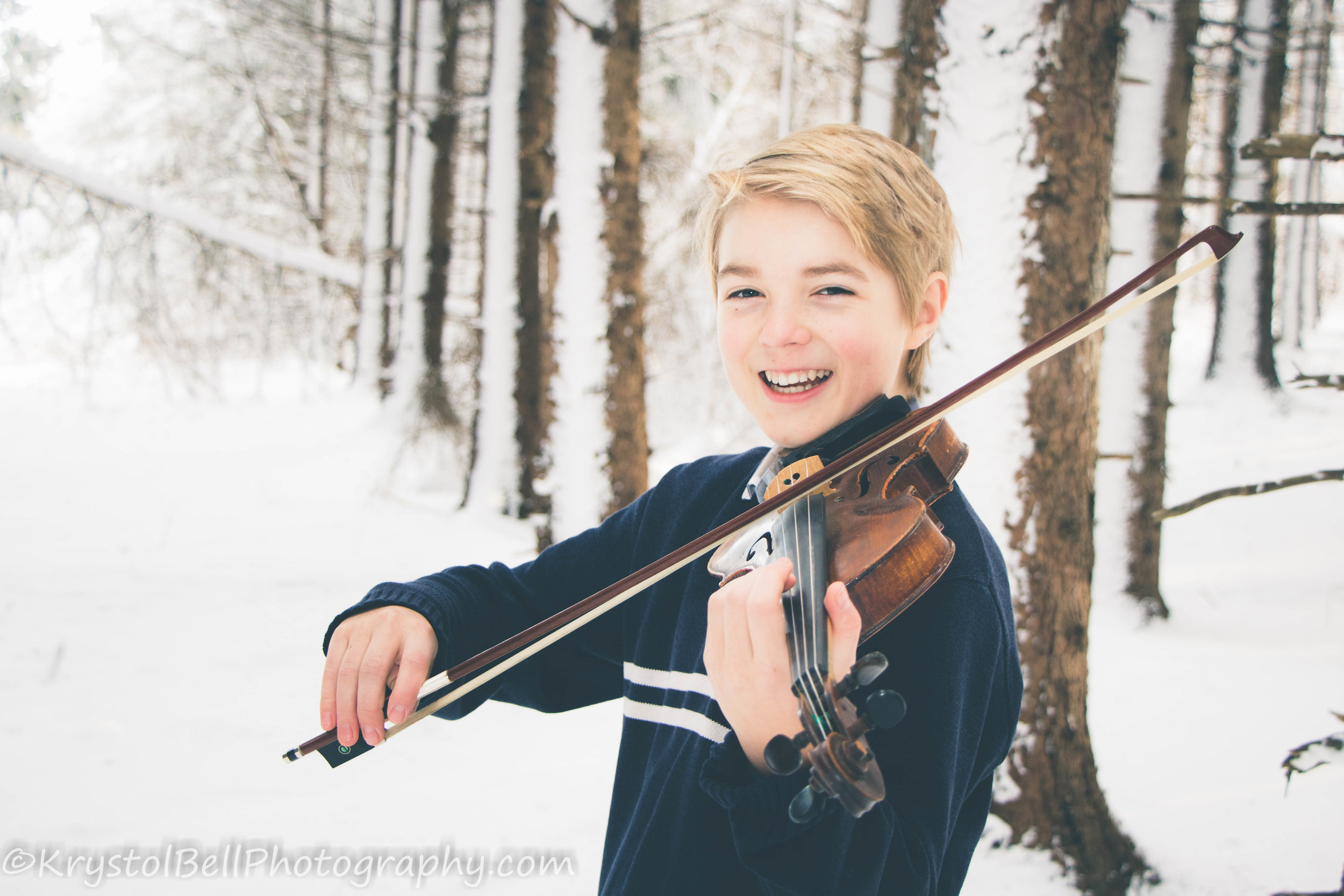 Ben teaches my son violin and we just think the world of him. I love the tone of this photo on a very cold, snowy day. You can see how happy and kind he is.