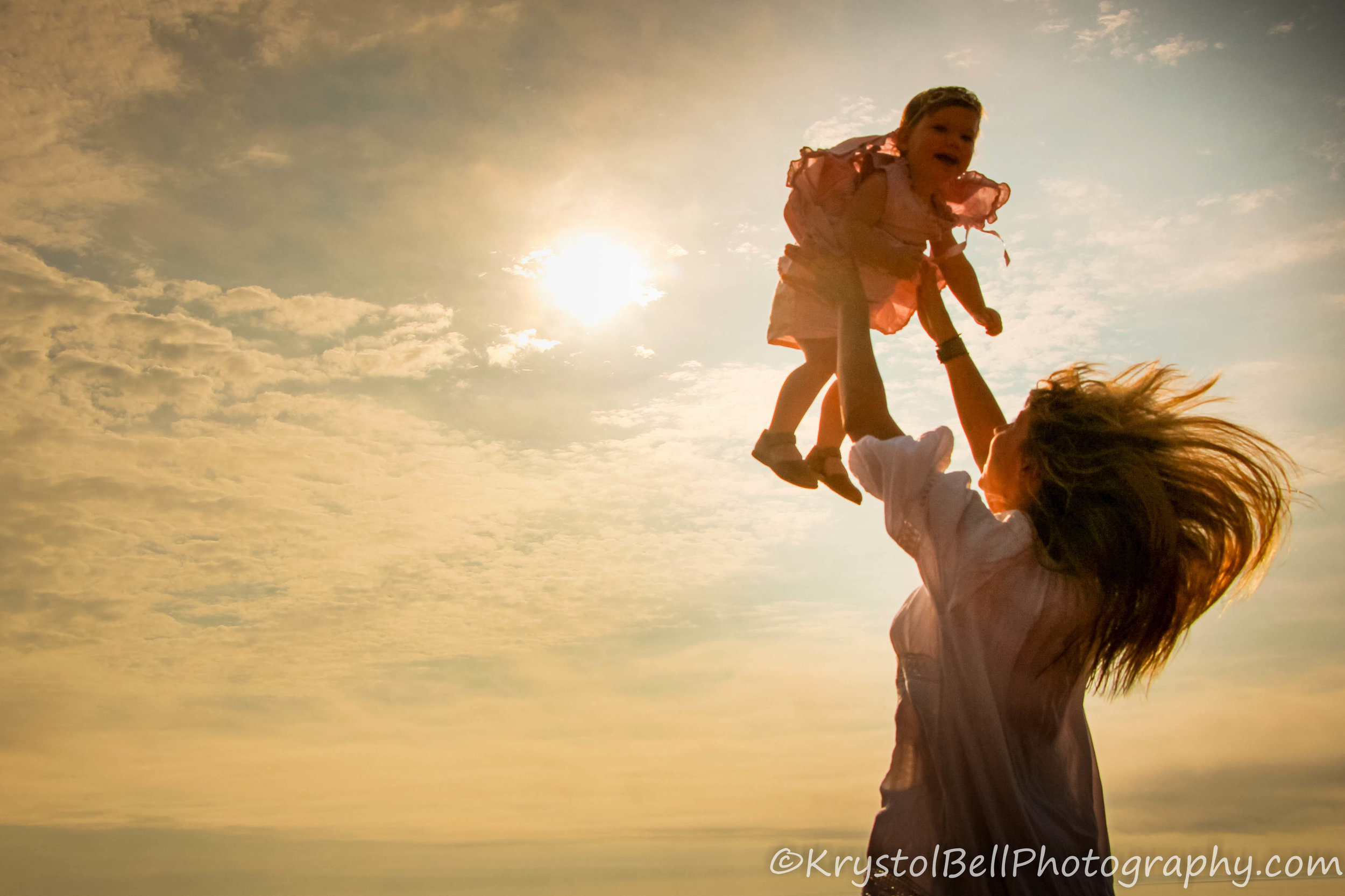 Sarah and Lucy enjoying a summer day at the beach- Love Sarah's hair and the feel of this one!