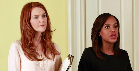 Abby and Olivia (played by Darby Stanchfield and Kerry Washington) 